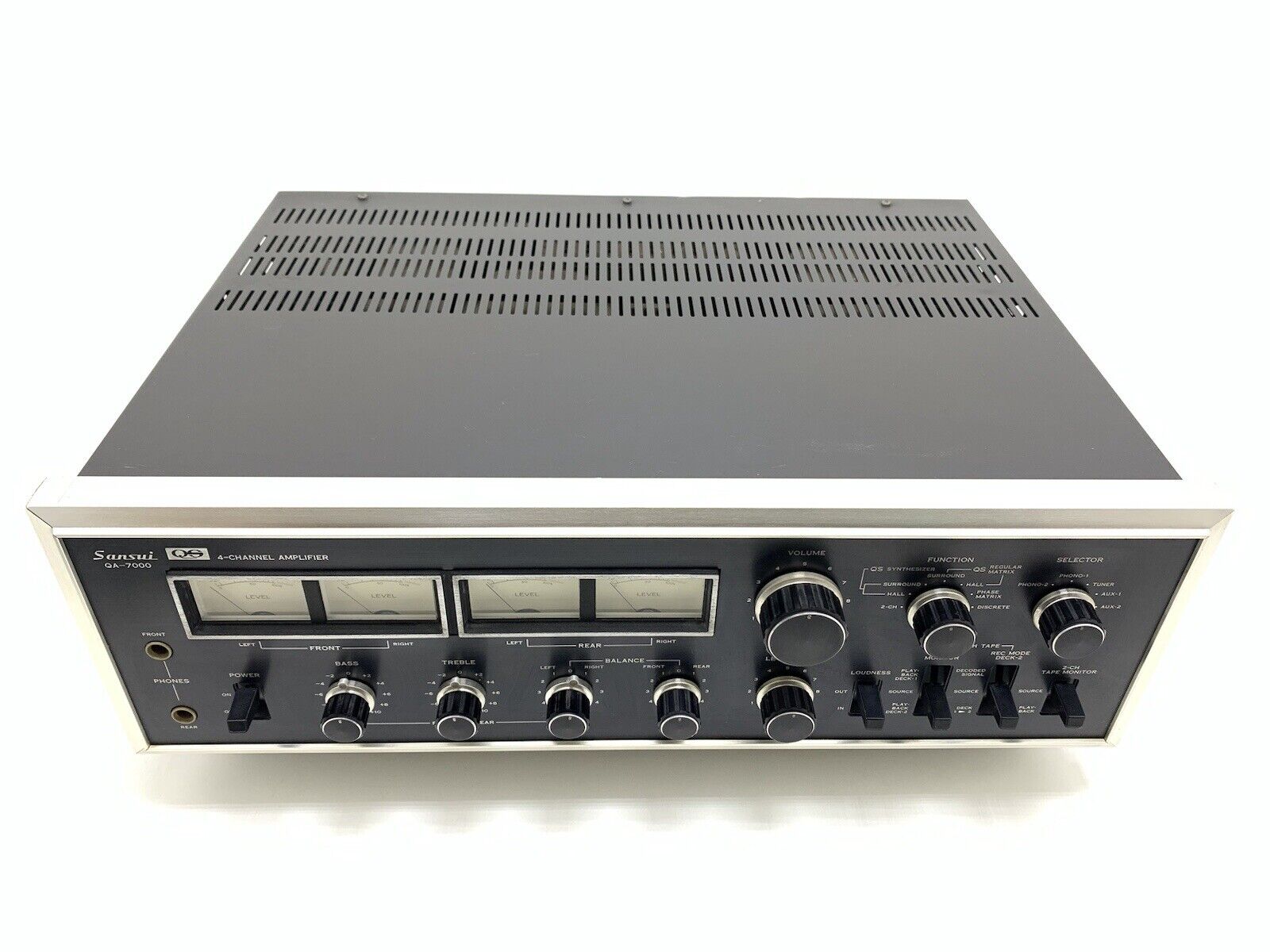 SANSUI QA-7000 Four 4 Channel Amplifier 80 Watts RMS Vintage 1973 WORK Good Look