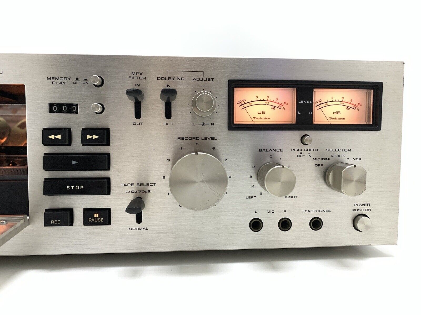 TECHNICS RS-676U Stereo Cassette Tape Deck 2 Head Vintage 1974 Working Good Look
