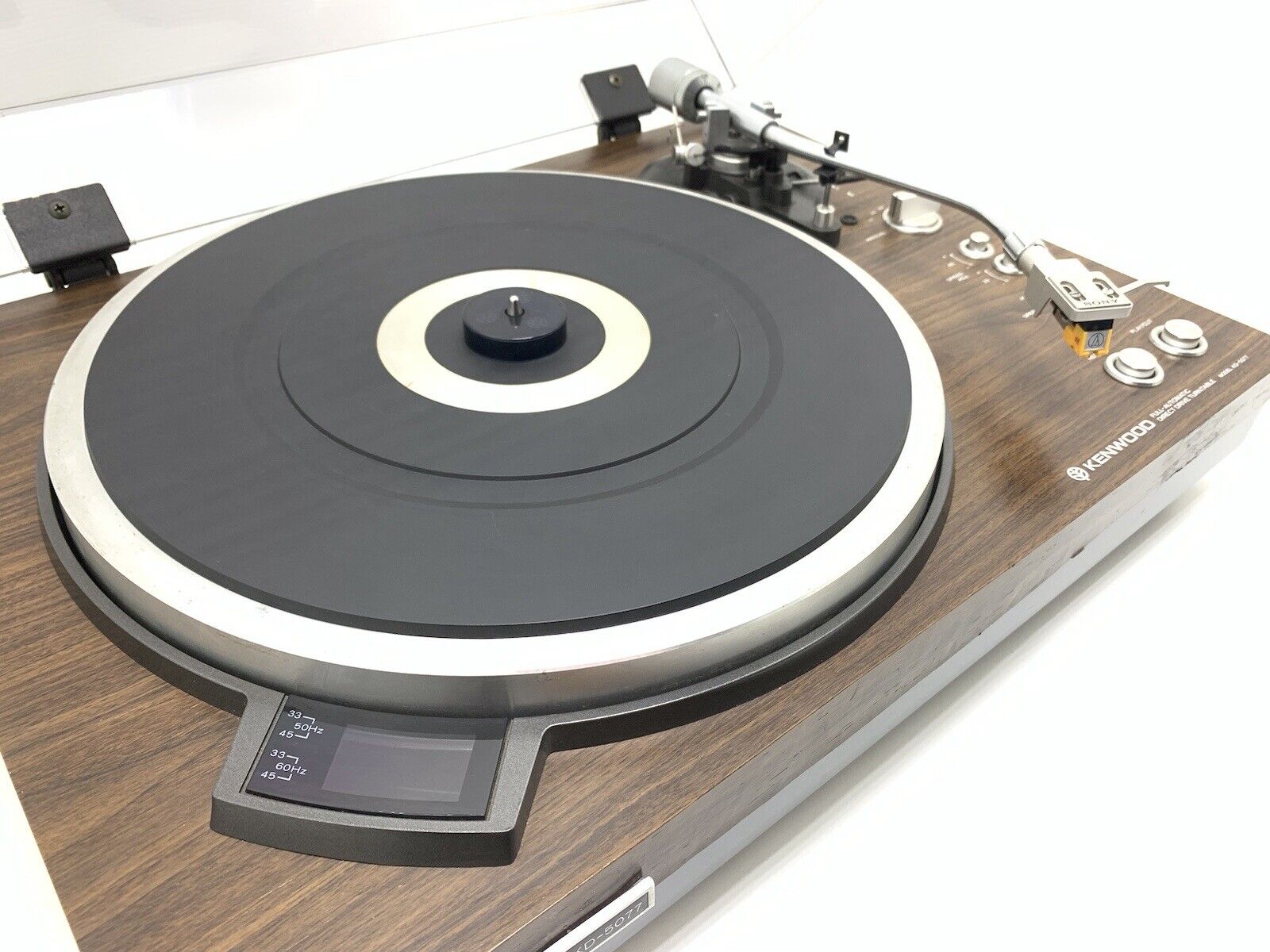 KENWOOD KD-5077 Turntable Fully Automatic Direct Drive Hi End Vintage Good Look