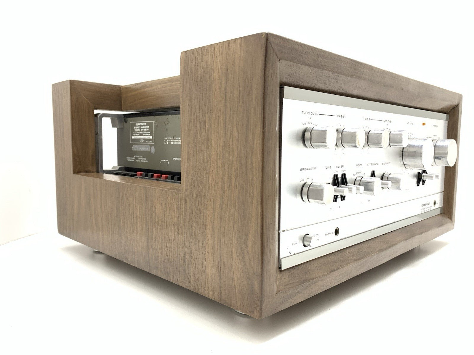 PIONEER SA 9500 Stereo Amplifier 80+80 WRMS Vintage EXCLUSIVE WOOD BOX Good Look
