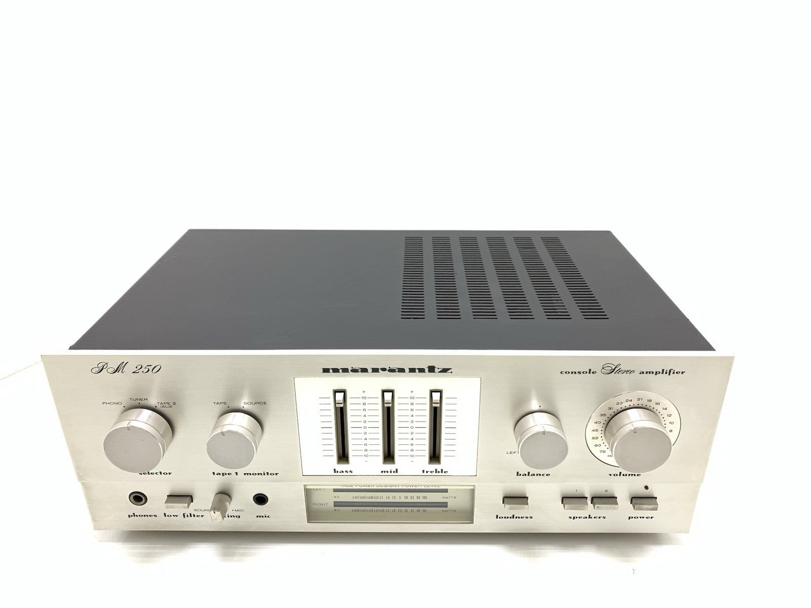 Marantz PM 250 Console Stereo Amplifier 25+25 W RMS Vintage 1979 Work Good Look