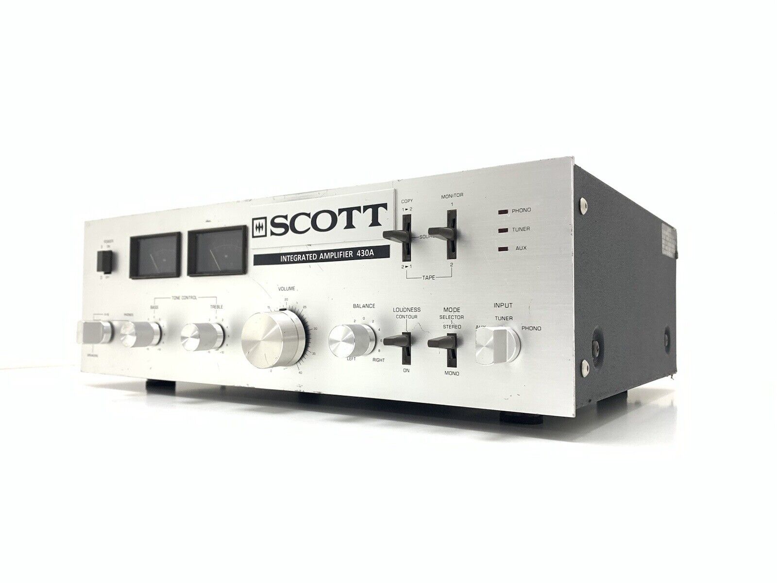 HH SCOTT 430A STEREO INTEGRATED AMPLIFIER 2 X 45W RMS Vintage 1979 WORK GoodLook