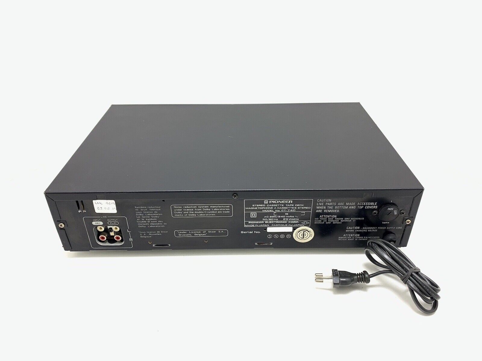 ★PIONEER STEREO CASSETTE DECK CT-7 【品２】 Pioneer CT-7 Stereo Cassette Deck Used Large VU Meters