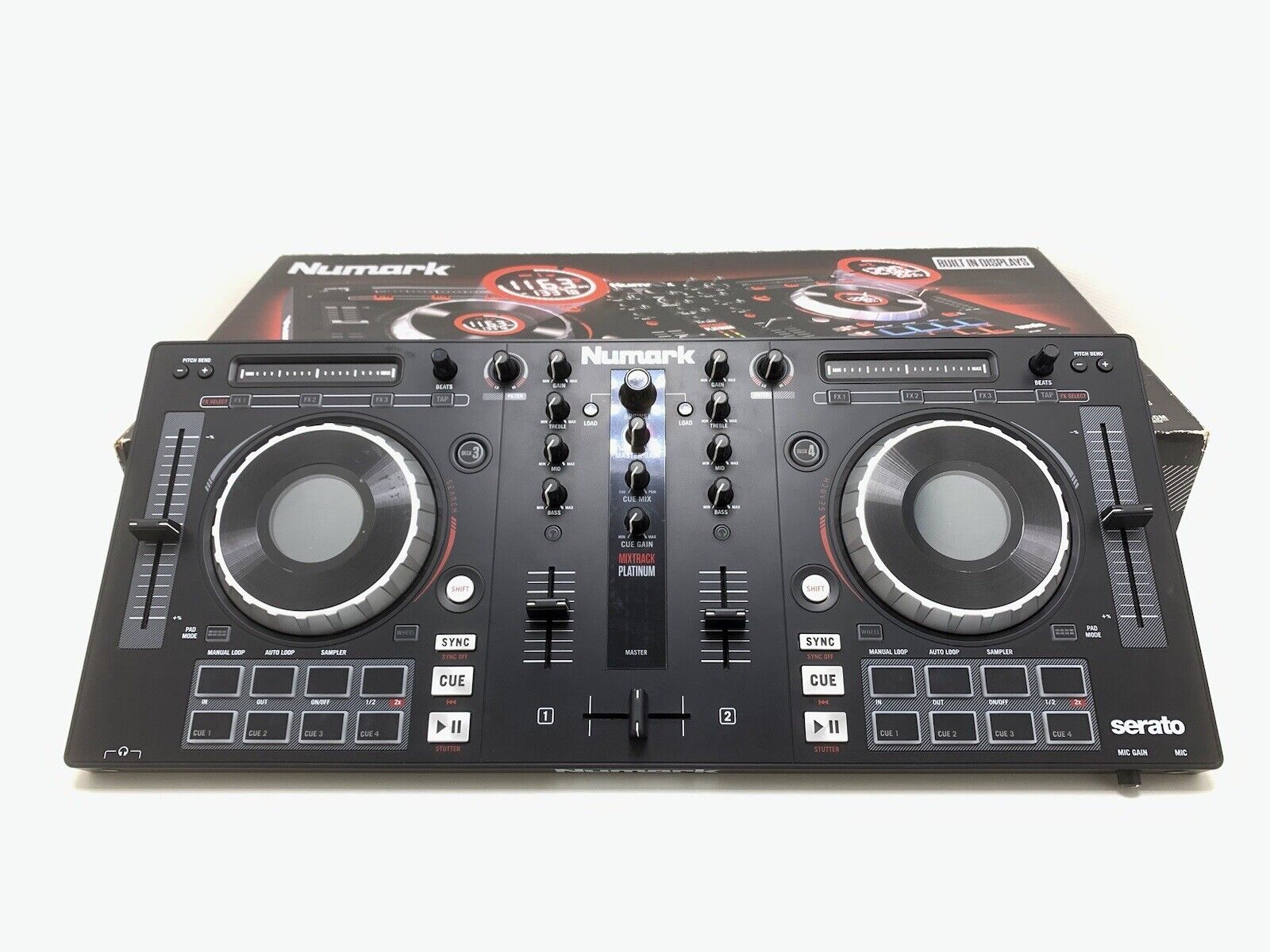 NUMARK MIXTRACK PLATINUM 4 Deck DJ Controller Serato USB Mixer WORK Good Look