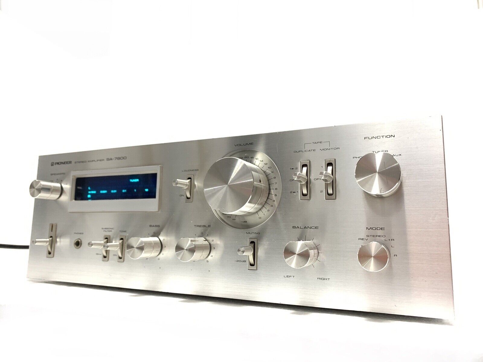 PIONEER SA-7800 Stereo Amplifier 130 Watts RMS Blue Line Vintage 1979 Good Look