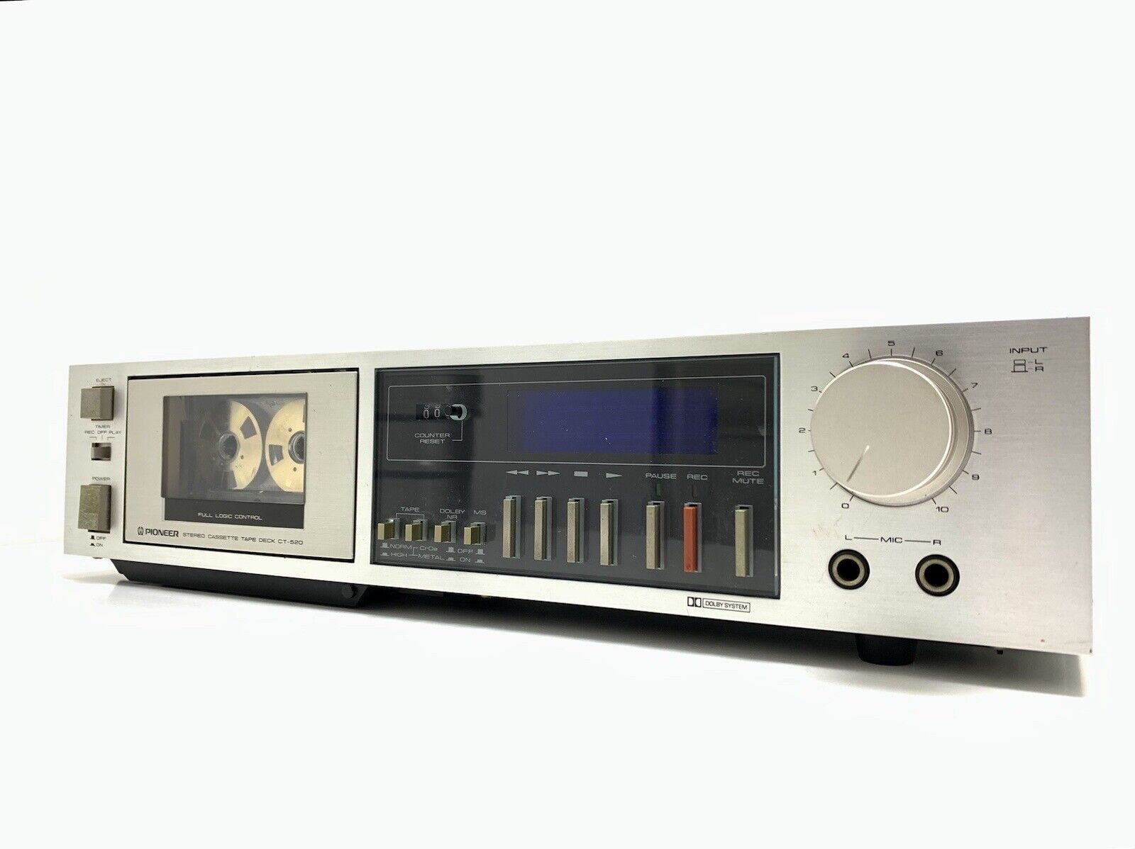 PIONEER CT-520 Stereo Cassette Tape Deck 2 Head Vintage 1981 WORK Good Look