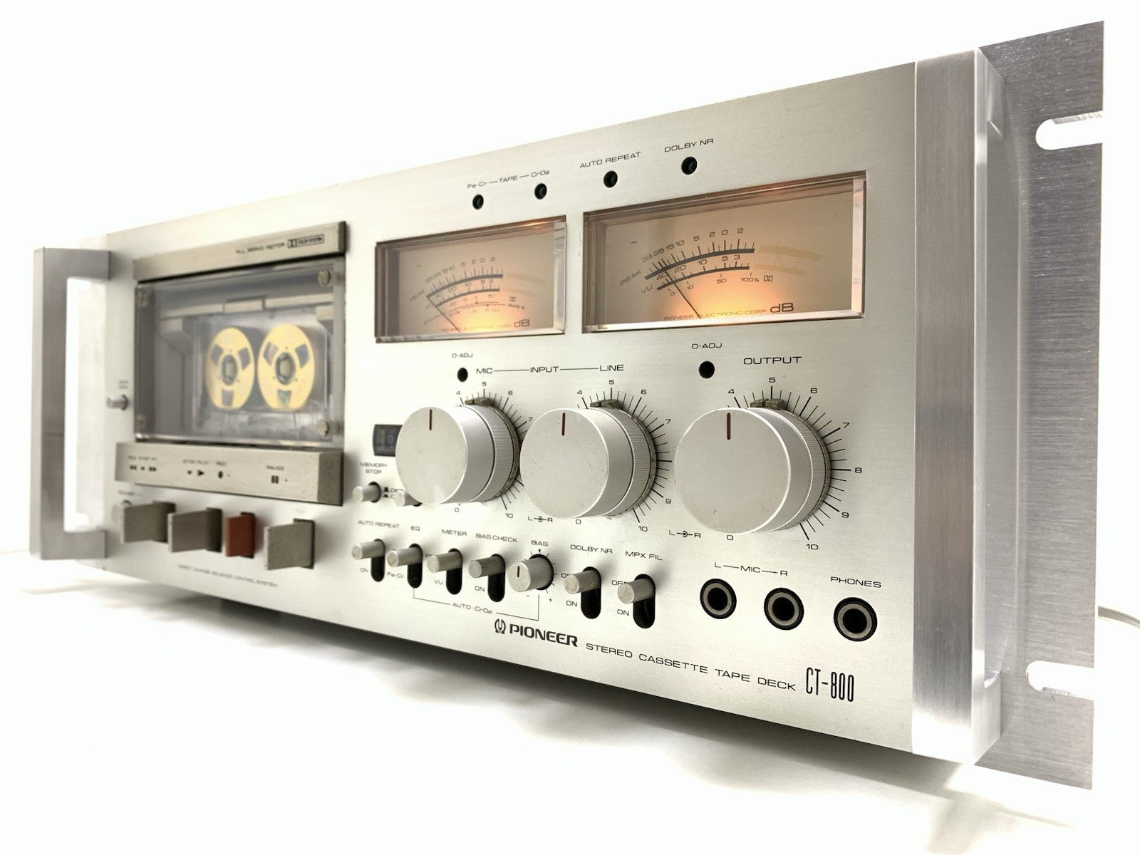 PIONEER CT 800 with handles Rack 19" Rare Stereo Tape Deck Vintage WORK GoodLook