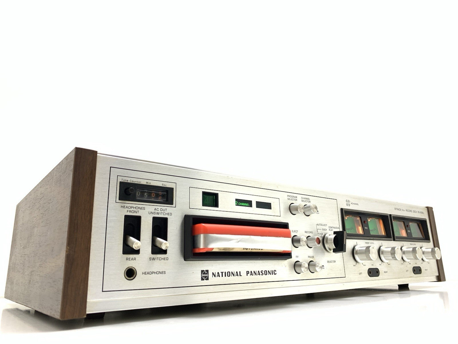 NATIONAL PANASONIC RS 858U 4Channel Quadraphonic 8 Track Recorder WORK Good Look