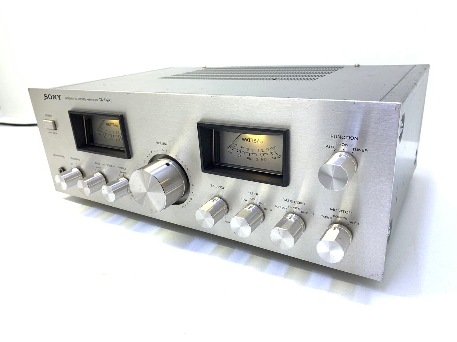 SONY TA-F4A Integrated Stereo Amplifier 80Watts RMS Vintage 1979 Hi Fi Good Look