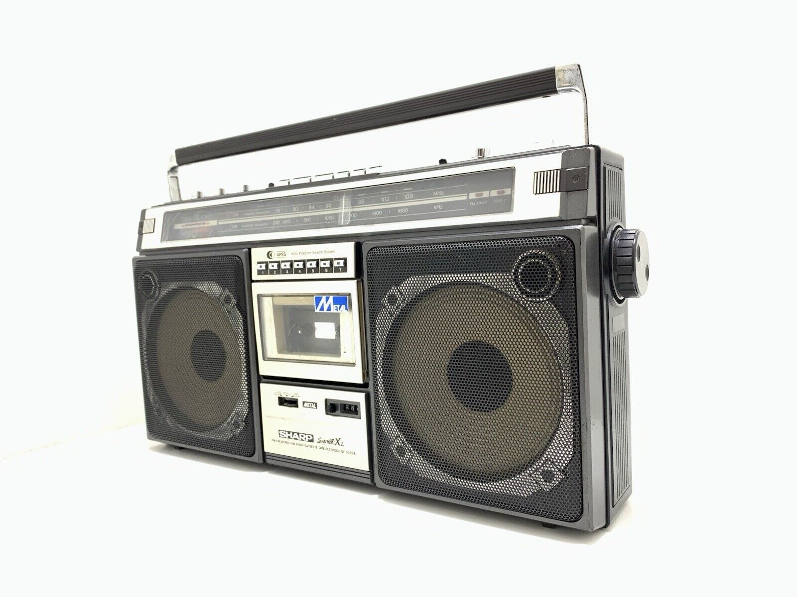 SHARP GF 308SB BOOMBOX STEREO Radio Cassette Vintage WORK PERFECT Good Look