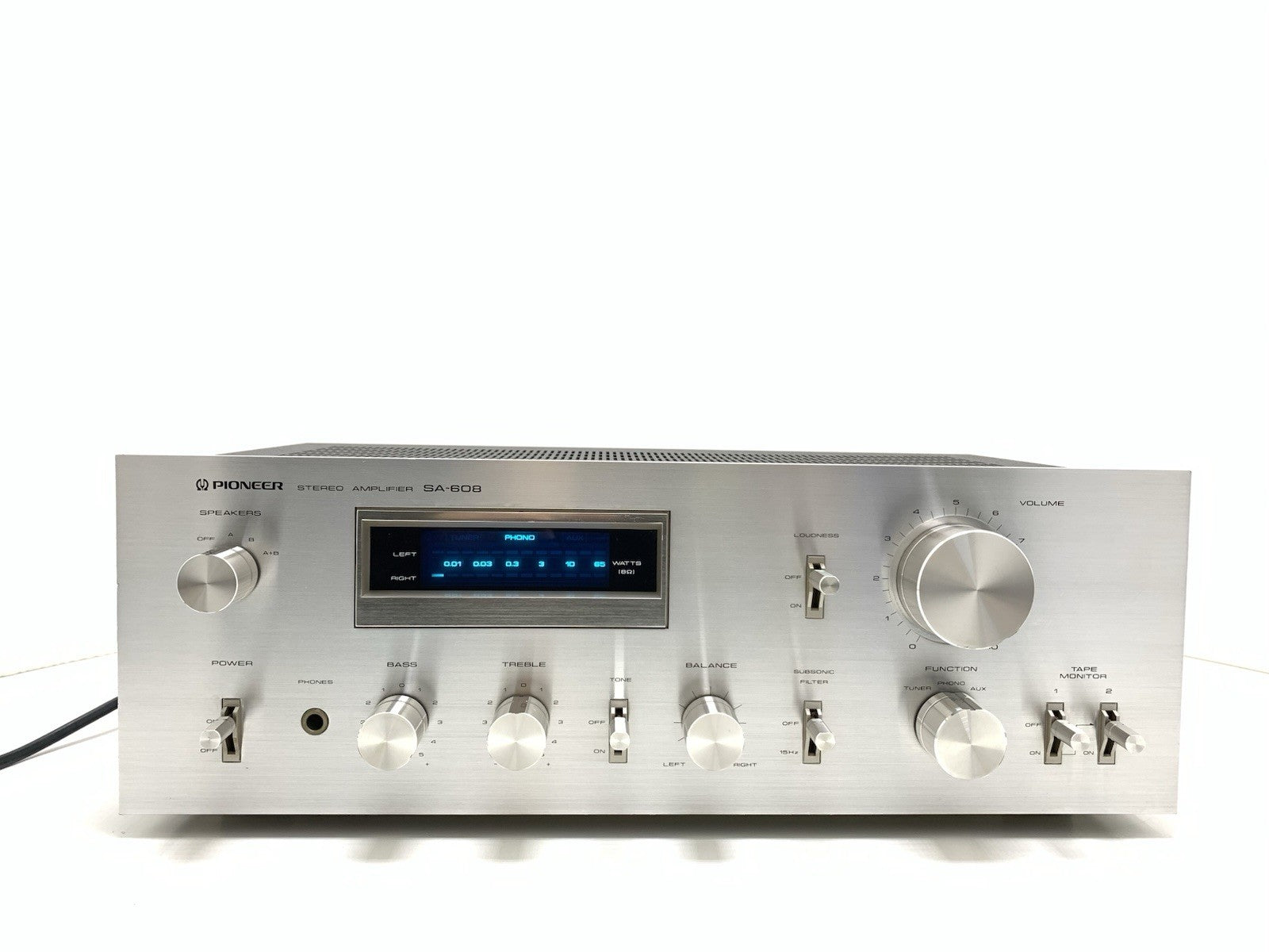 PIONEER SA 608 Stereo Amplifier 2X 45Watts RMS Vintage 1979 Hi Fi