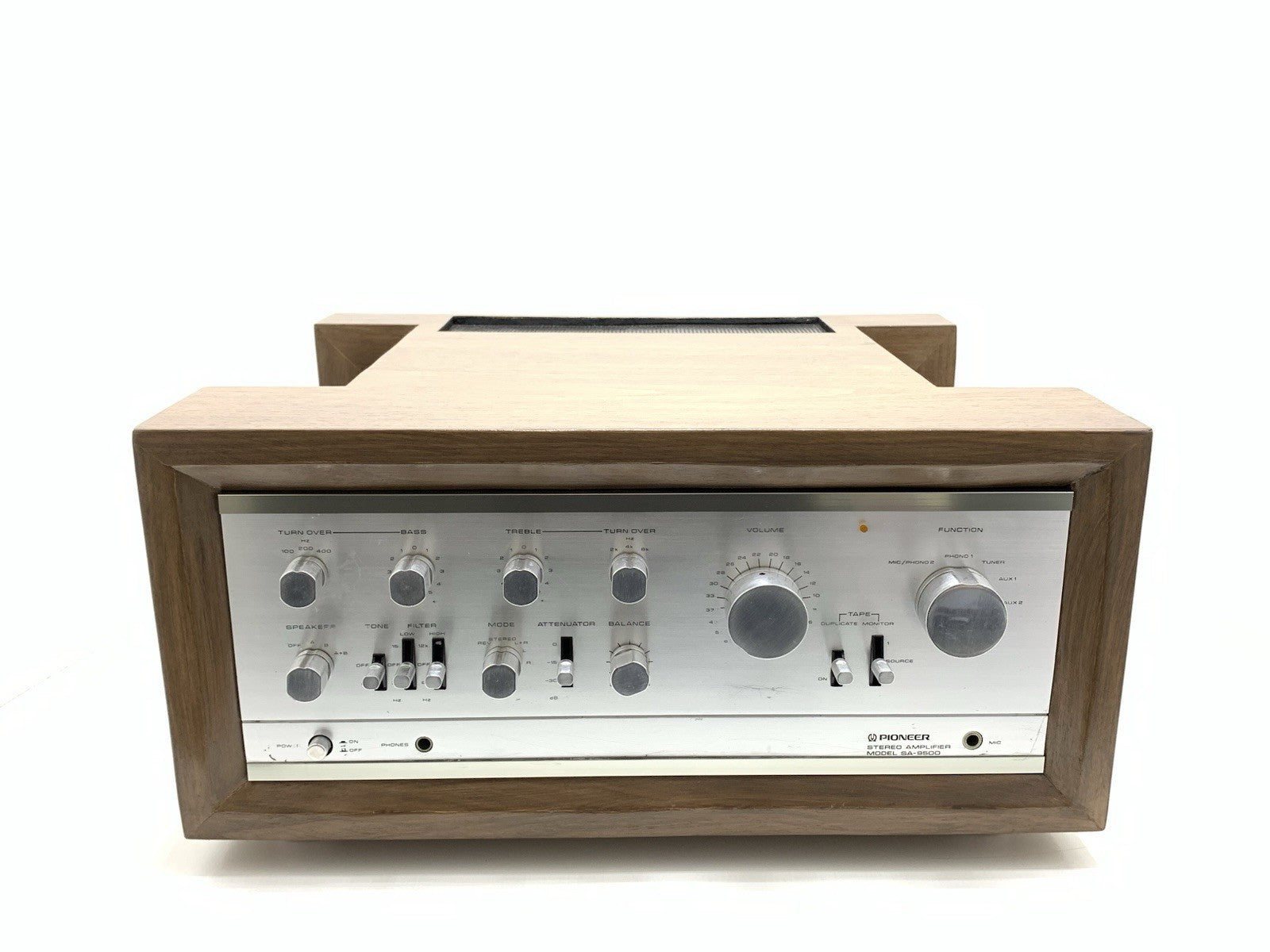 PIONEER SA 9500 Stereo Amplifier 80+80 WRMS Vintage EXCLUSIVE WOOD BOX Good Look