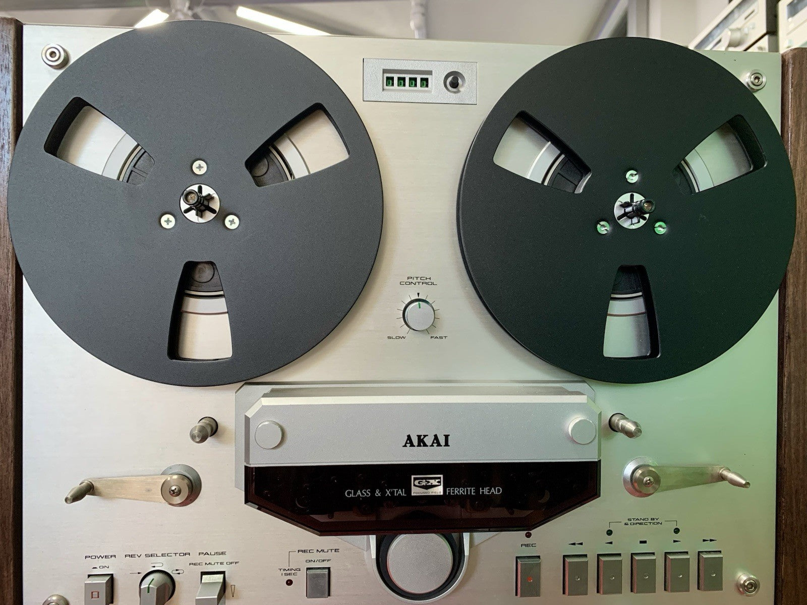 AKAI GX 266 II Open Reel Tape 4 Track 6 Heads Vintage Auto Reverse WORK GoodLook