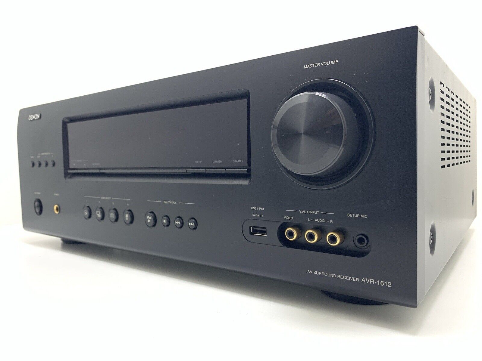DENON AVR 1612 Digital HD 5.1 Receiver Ipod Iphone USB 5X 120Watts RMS Good Look