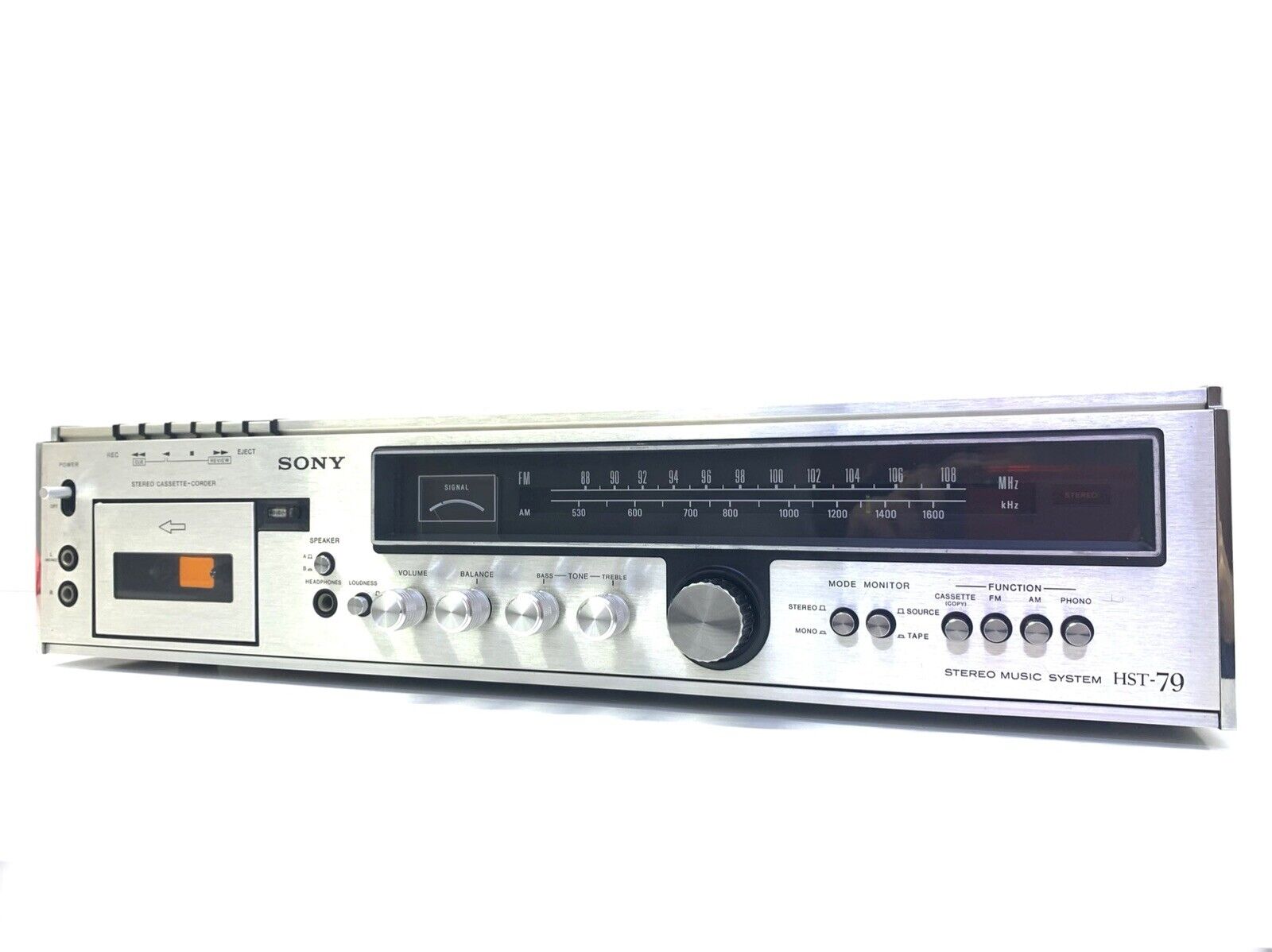 SONY Stereo Music System HST-79 Cassette Receiver Vintage 1975 Working Good Look