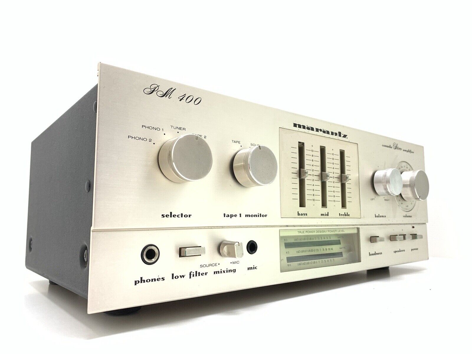 Marantz PM-400 Console Stereo Amplifier 72 Watts RMS Vintage 1980 Work Good Look