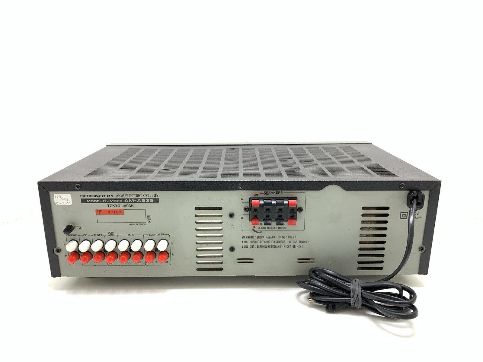 AKAI AM A535 Stereo Integrated Amplifier 60+60 W RMS Vintage 1998 WORK Good Look