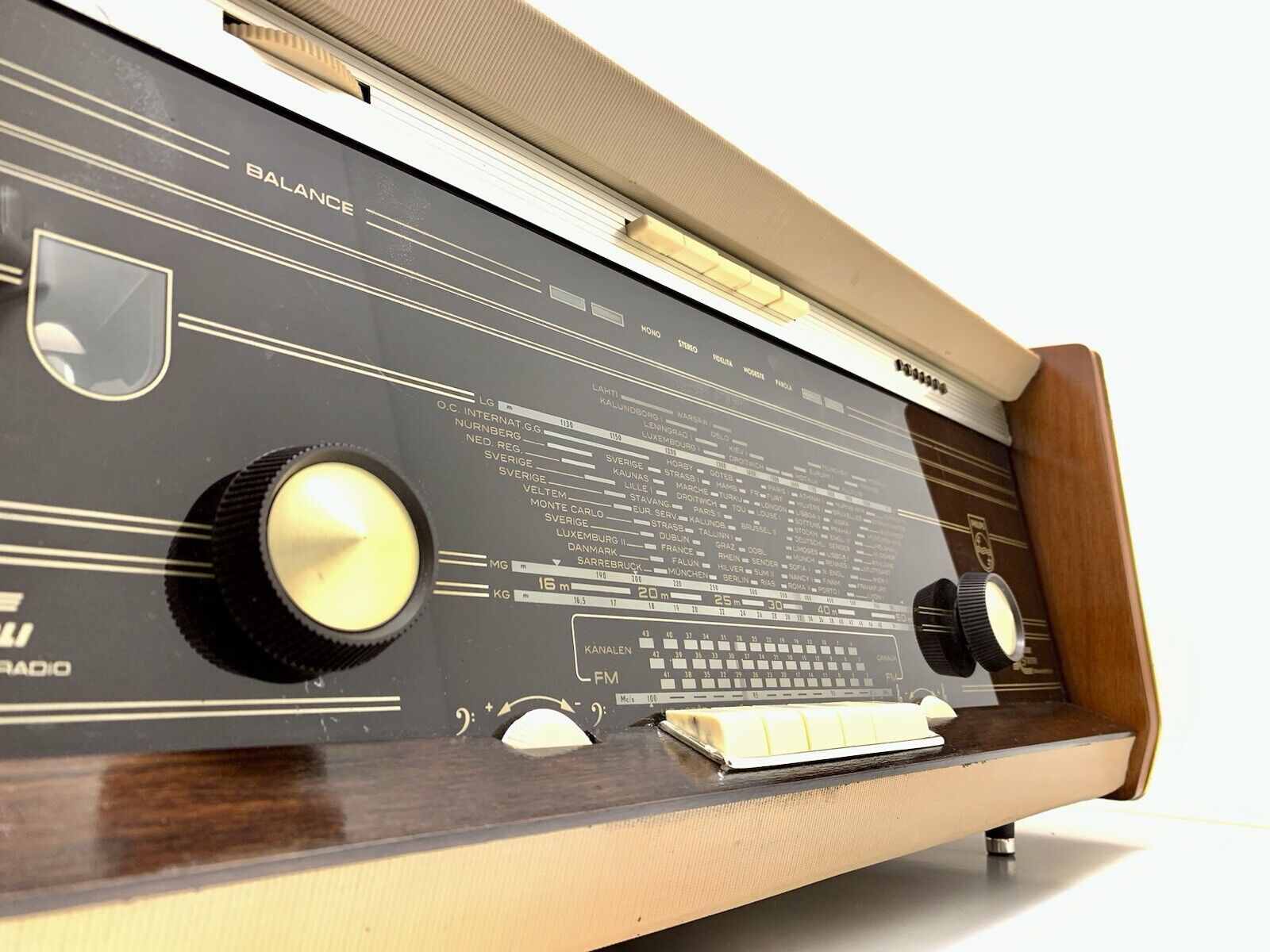 Radio PHILIPS B6X94A Eindhoven tubes FM Vaccum Tube Vintage 1959 WORK Good Look