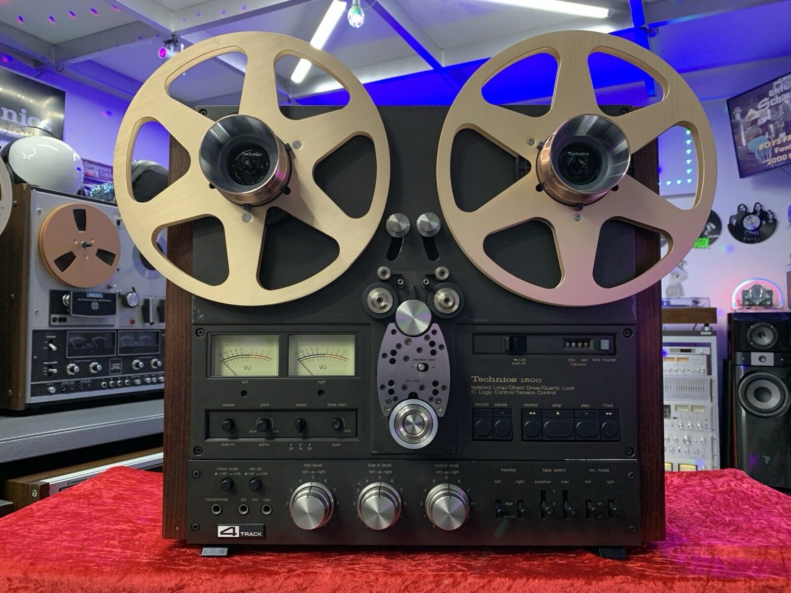 TECHNICS RS 1506U Reel to Reel 2 & 4 Track 10" Tape Vintage 1977 WORK Good Look