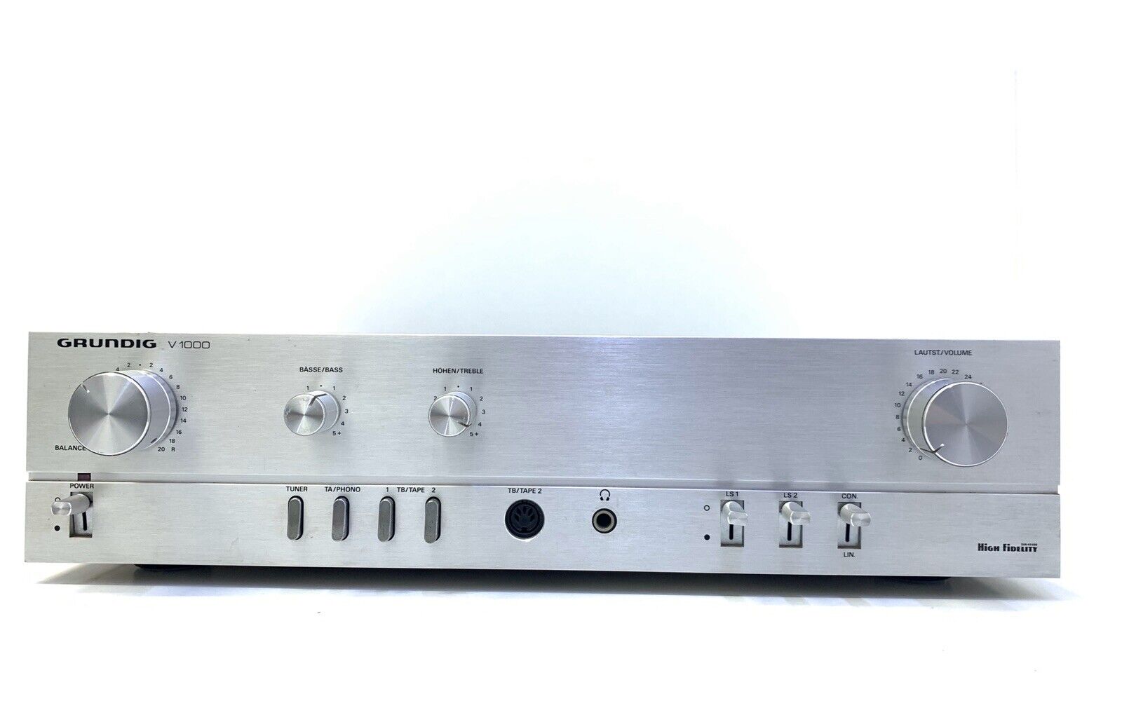 GRUNDIG V-1000 Stereo Amplifier 35+35 Watts RMS Vintage 1980 WORK 100% Good Look