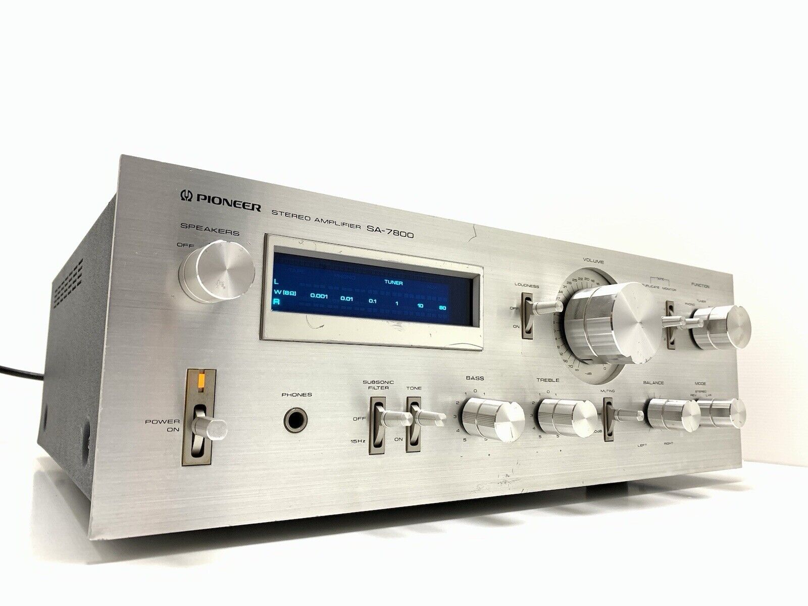 PIONEER SA-7800 Stereo Amplifier 65 + 65W RMS Blue Line Vintage 1979 Good Look