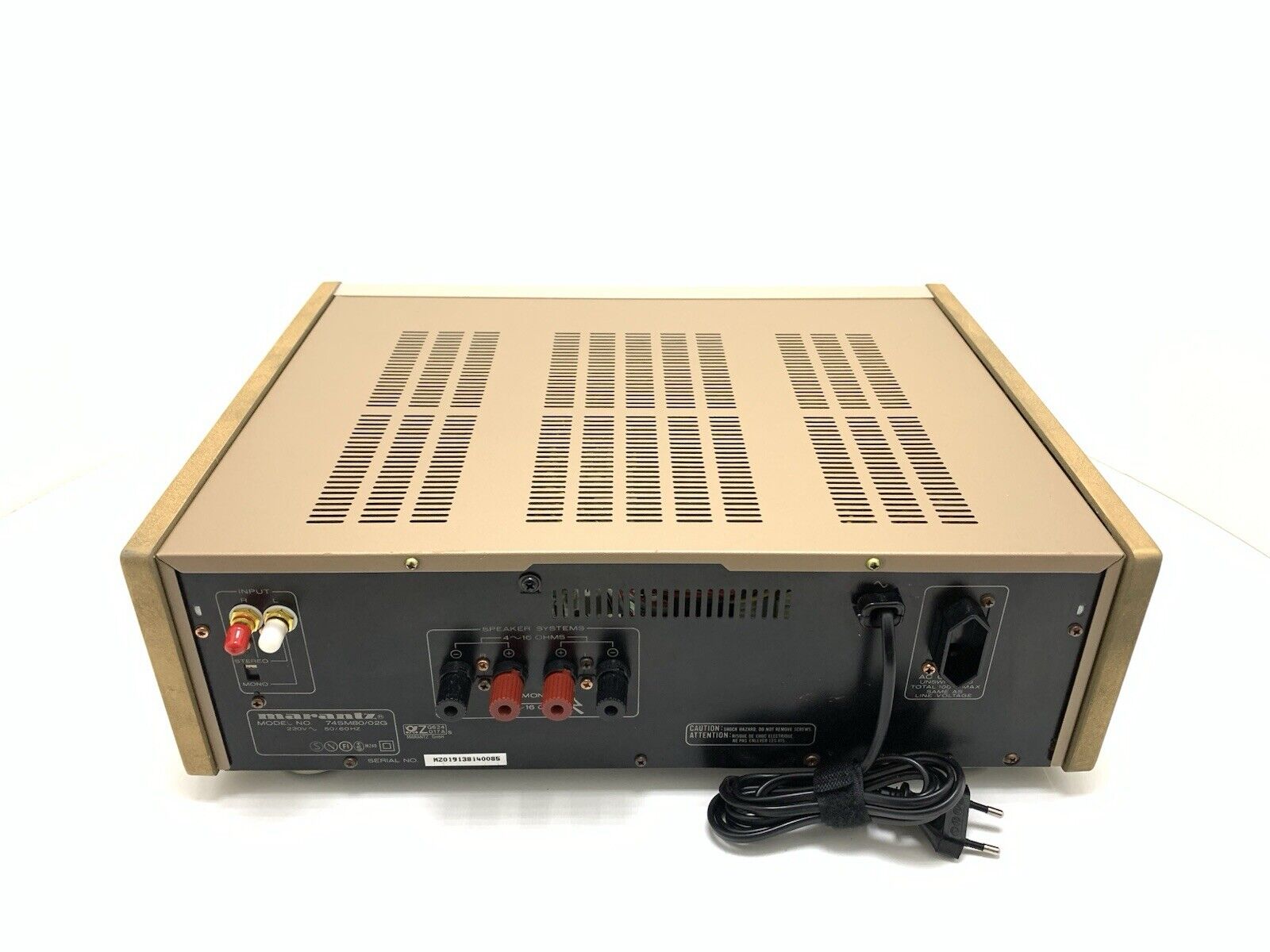 MARANTZ SM 80 Stereo Power Amplifier 2X 100Watts RMS Vintage 1990 WORK Good Look
