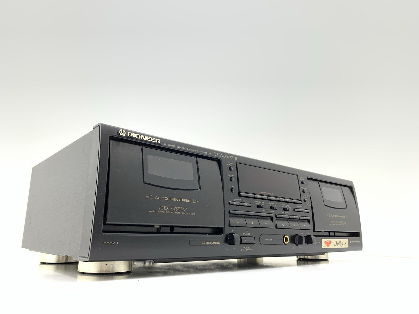 PIONEER CT W604RS Stereo DOBLE Cassette Tape Deck AUTO Reverse WORKING Good Look