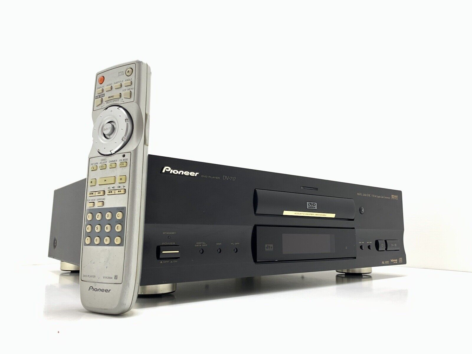 PIONEER DV 717 DVD CD Compact Disc with Remote Original PAL NTSC WORK Good Look