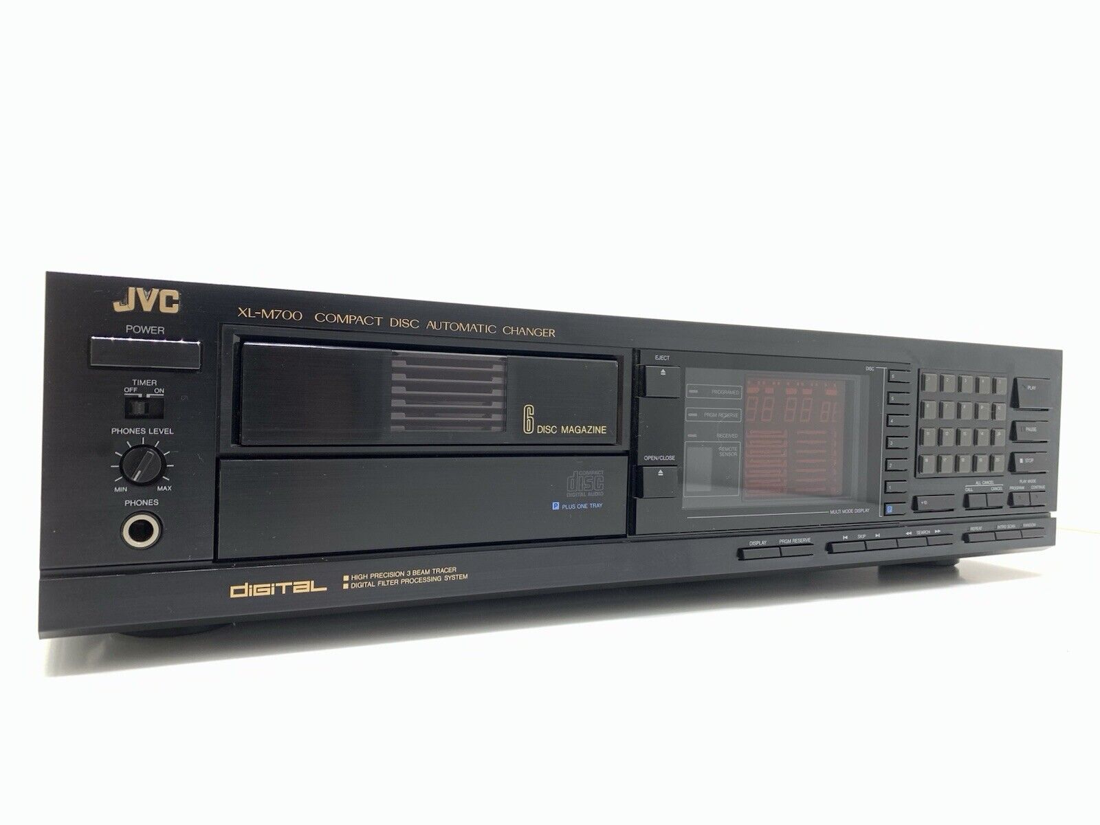 JVC XL-M700 Changer 6+1 CD Compact Disc Player Vintage 1987 Hi Fi WORK Good Look