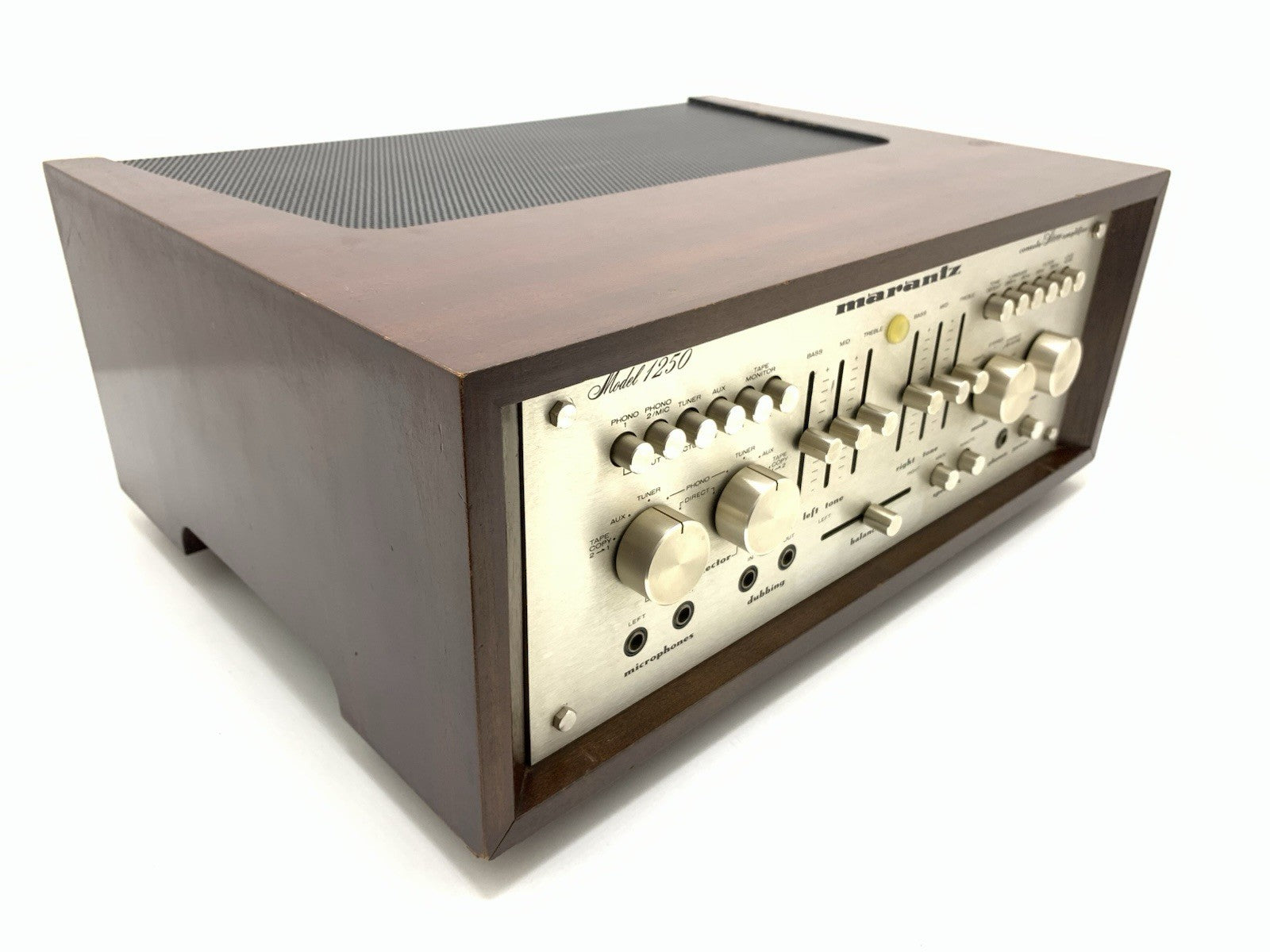 MARANTZ 1250 Console Stereo Amplifier 125+125 W RMS Vintage 1977 WORK Good Look