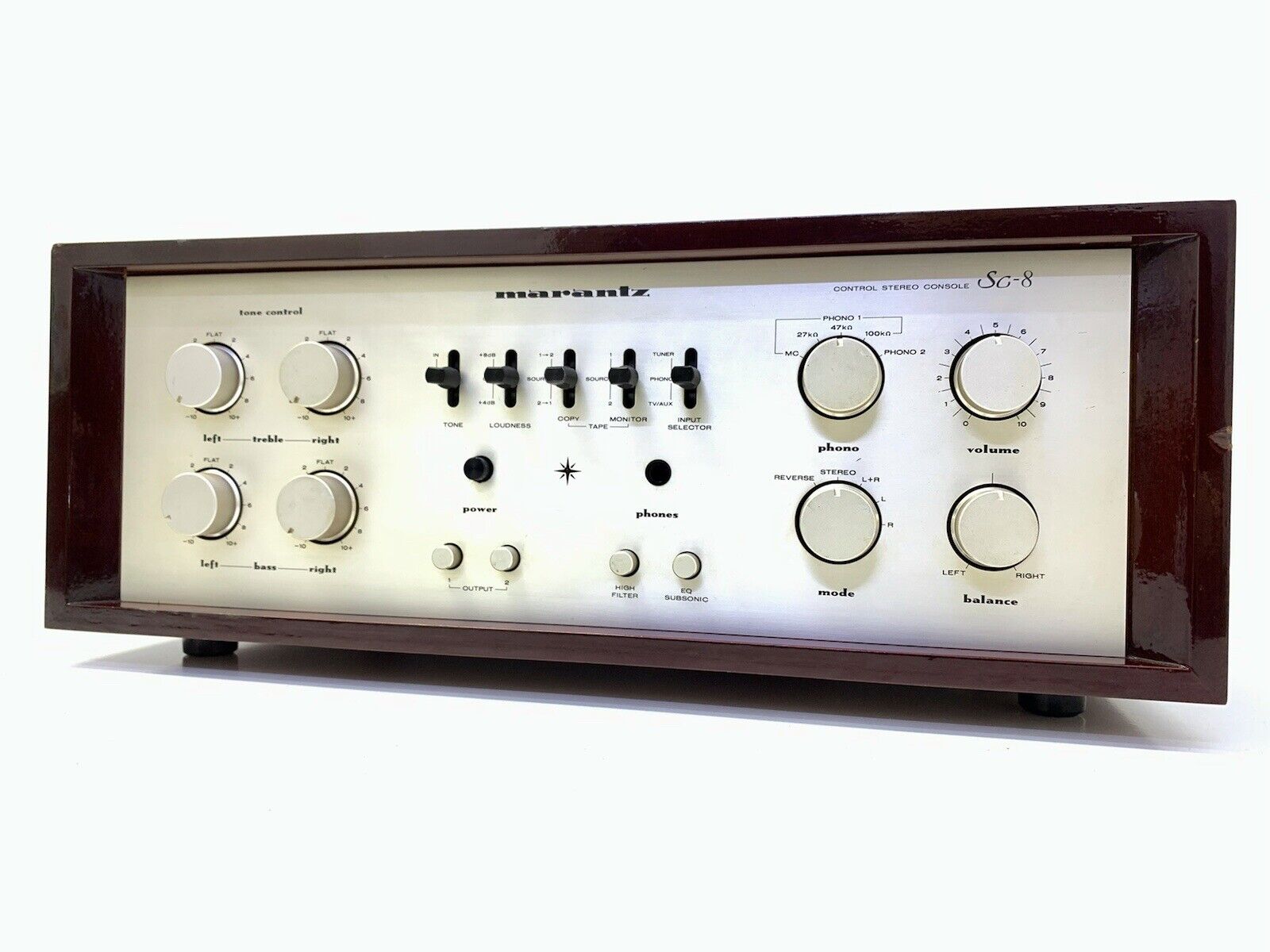 MARANTZ SC-8 Stereo Pre Amplifier Vintage 1982 Hi Fi Working 220 Volts Good Look