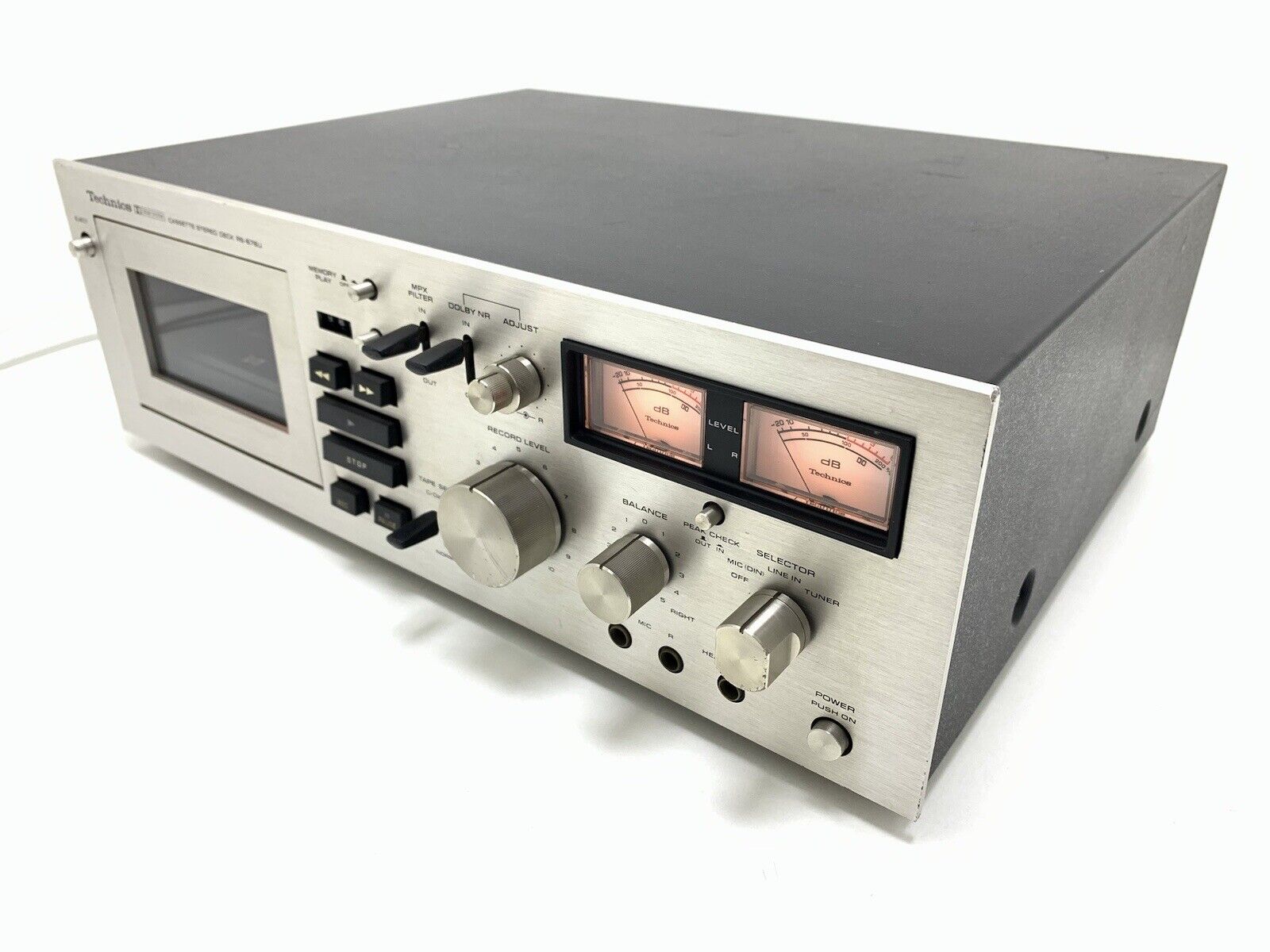 TECHNICS RS-676U Stereo Cassette Tape Deck 2 Head Vintage 1974 Working Good Look