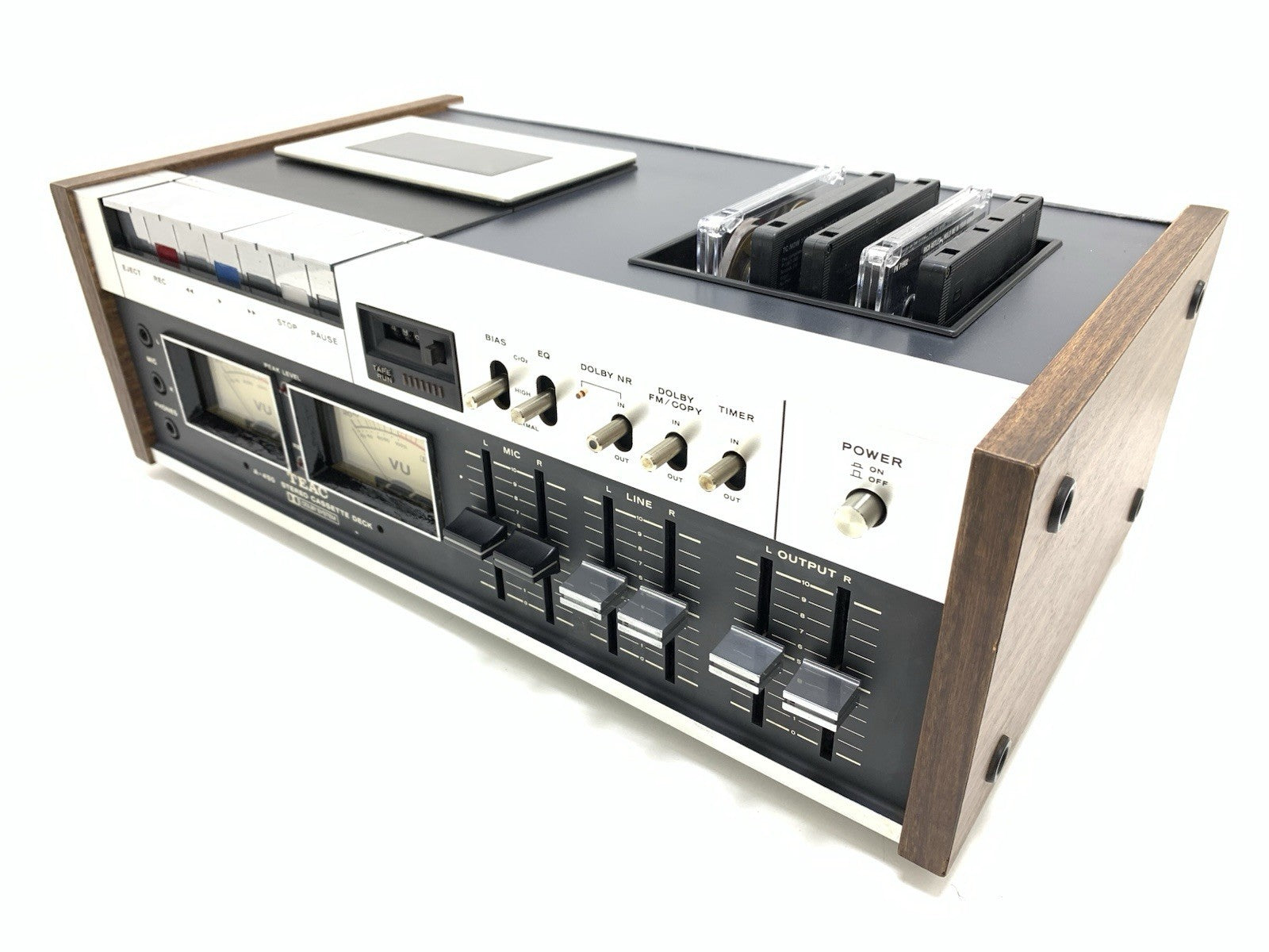 TEAC A 450 Stereo Cassette Tape Deck 2 Head Vintage 1974 Working Good Look