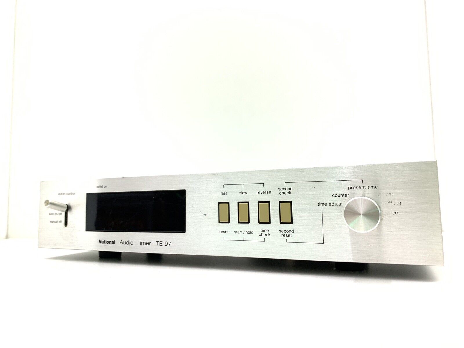 NATIONAL TE 97 Audio Digital Timer Blue Display Vintage Refurbished Like New