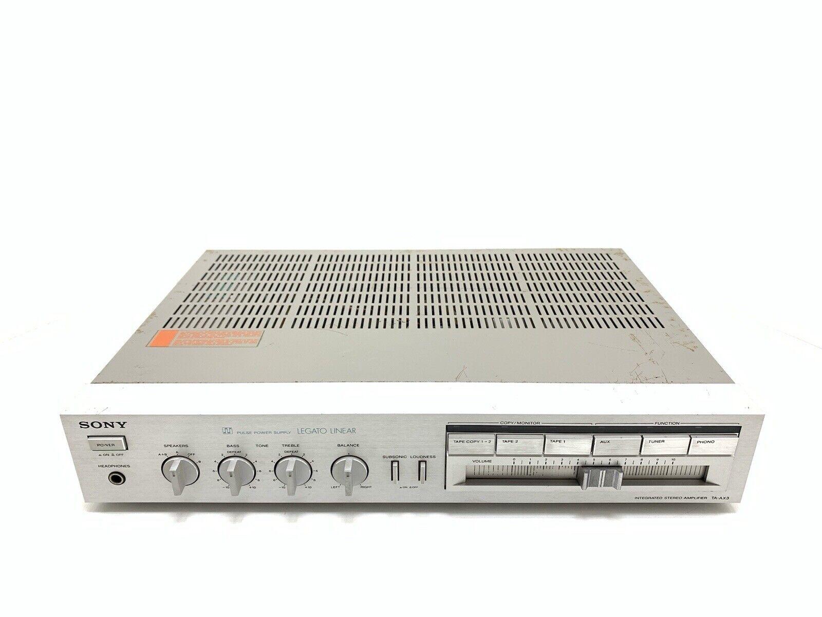SONY TA-AX3 Stereo Integrated Amplifier 40+40 Watts RMS Vintage 1982 Good Look