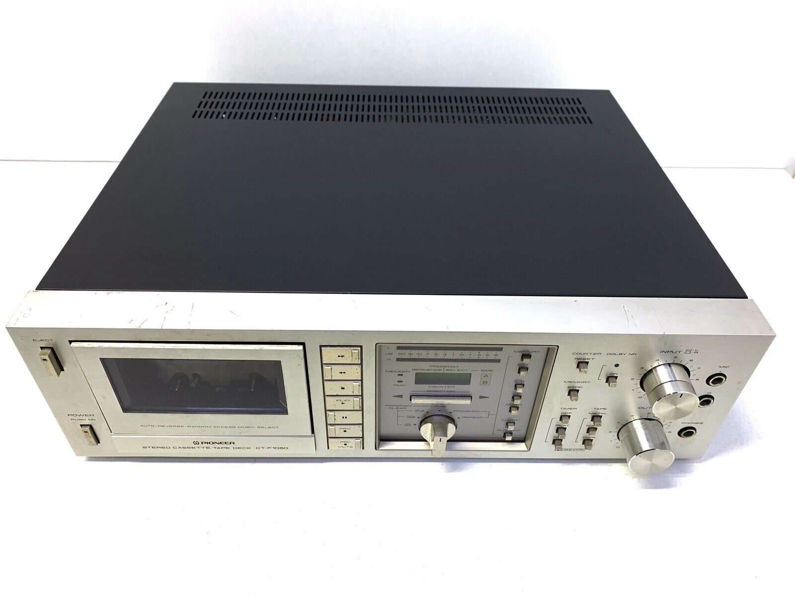 PIONEER CT-F1050 RARE 2 Motor AutoReverse Stereo Cassette Vintage 1980 Good Look