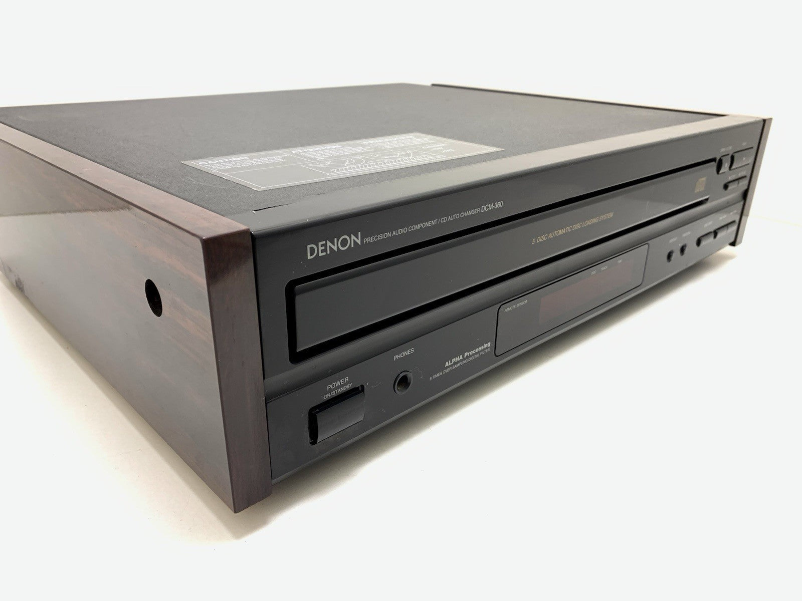 DENON DCM 360 Auto Changer Compact Disc Player 5 CD Vintage 1996 WORK Good Look