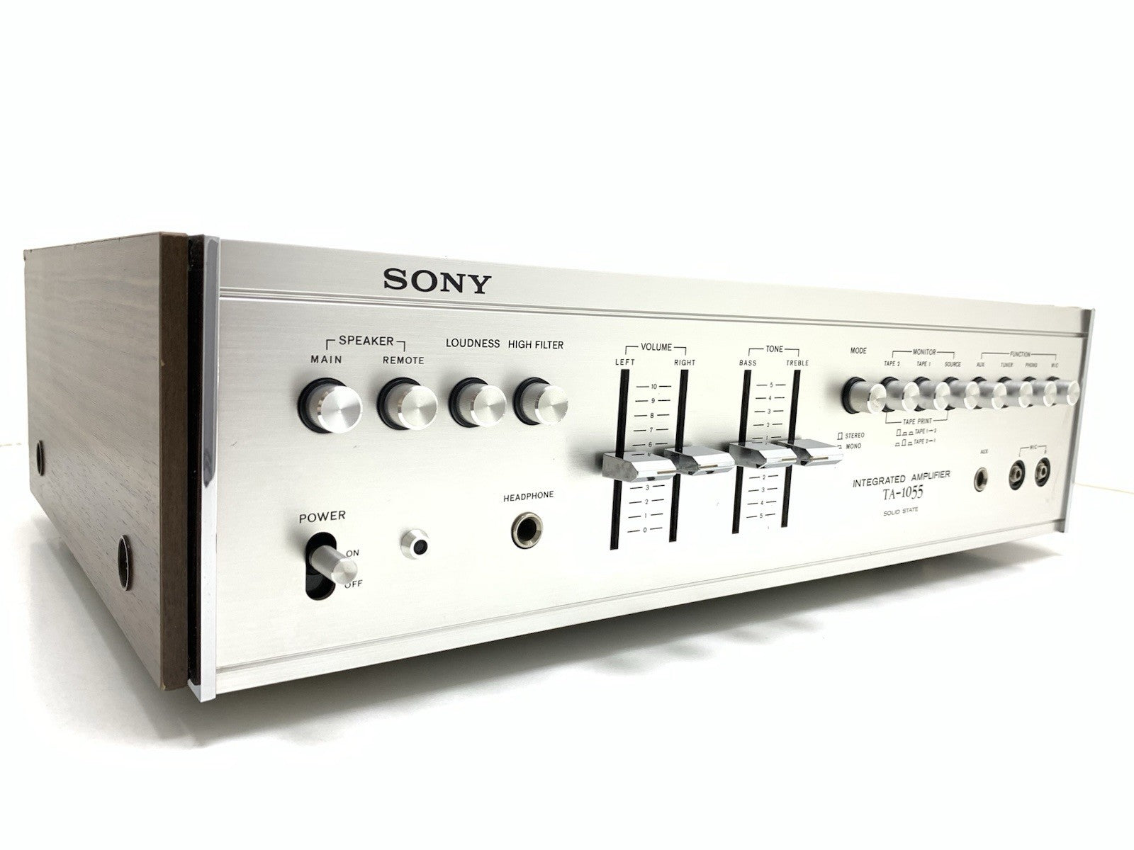 SONY TA 1055 Integrated Stereo Amplifier 23+23 W RMS Vintage 1973 WORK Good Look