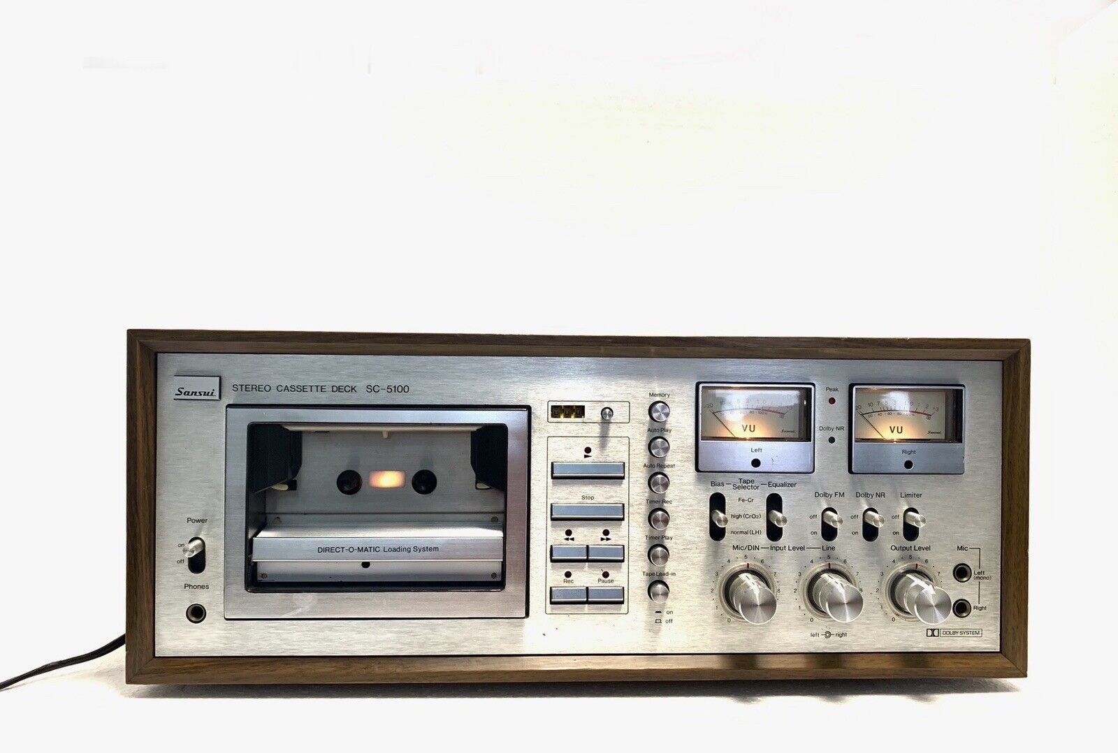 SANSUI SC-5100 2 Head Stereo Tape Deck Vintage 1978 Hi End Refurbished Like New