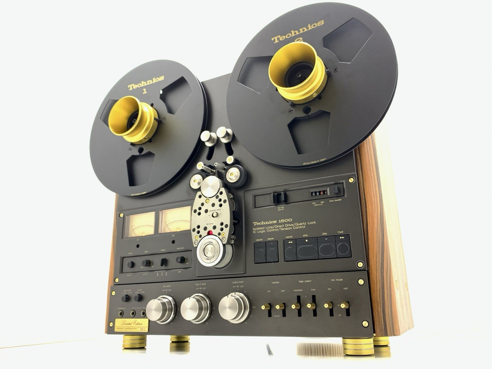 TECHNICS RS 1500U Limited Edition 24K Gold Rosewood Reel to Reel Exclusive TAPE