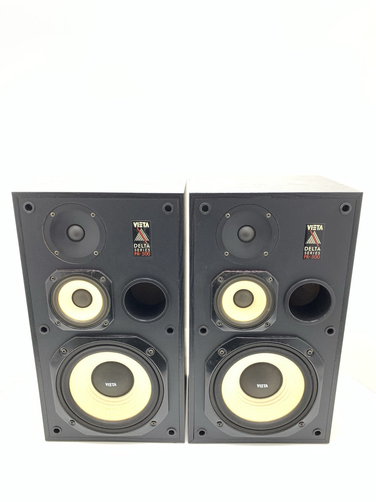 VIETA PR 500 DELTA Series Speakers 3 Way 80Watts RMS Vintage 1991 WORK Good Look