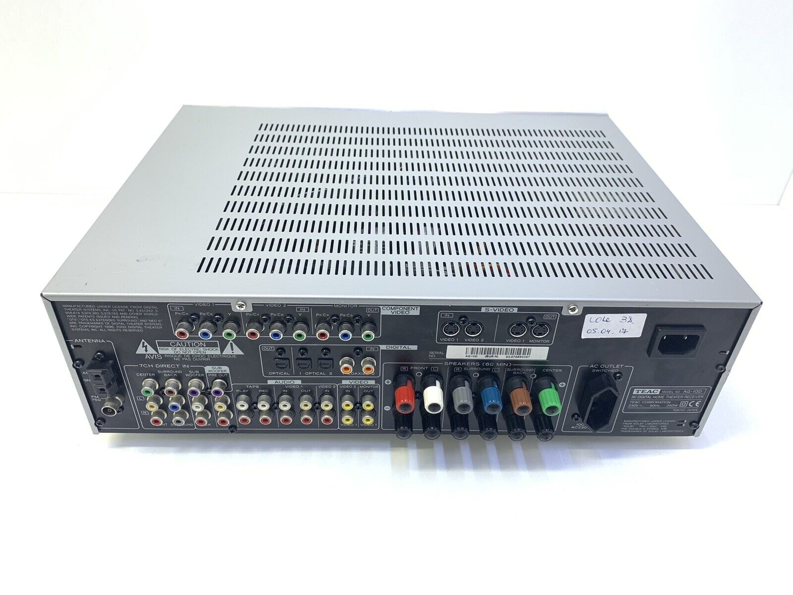 TEAC AG-10D AV Digital Home Theatre Receiver 5 X 125 Watts 100% Perfect Like New