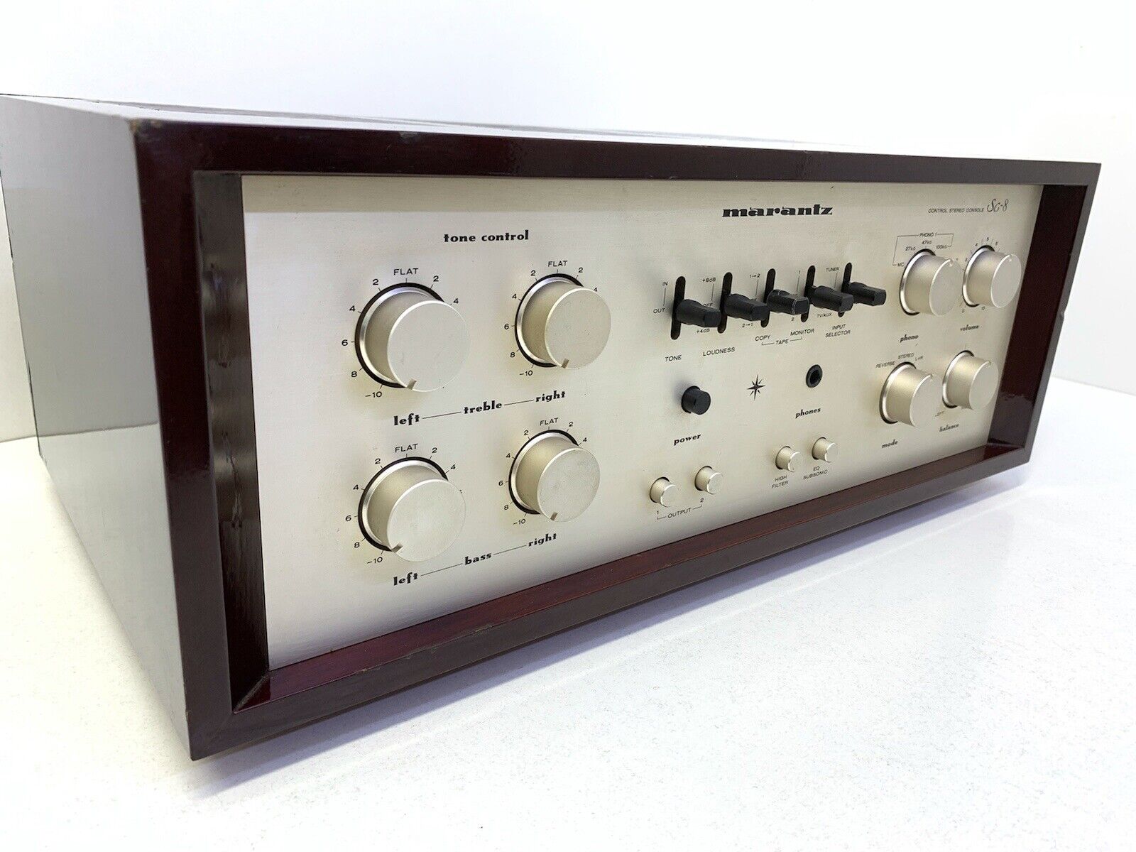 MARANTZ SC-8 Stereo Pre Amplifier Vintage 1982 Hi Fi Working 220 Volts Good Look