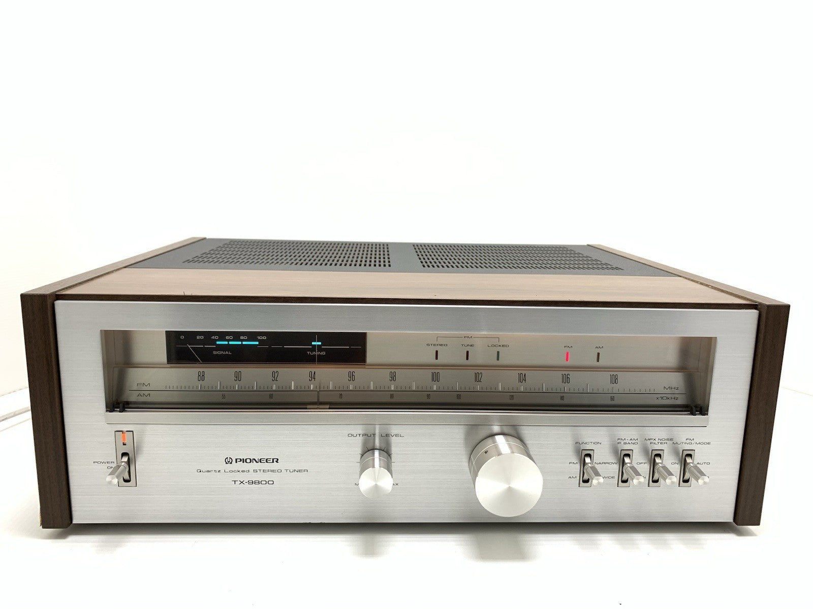 PIONEER TX 9800 AM/FM Stereo Analogue Tuner Wood Box Vintage 1979 WORK Good Look