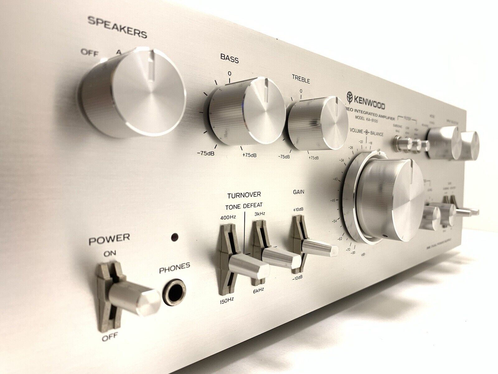 KENWOOD KA 8100 DC Integrated Stereo Amplifier 75+75 WRMS Vintage 1977 Good Look