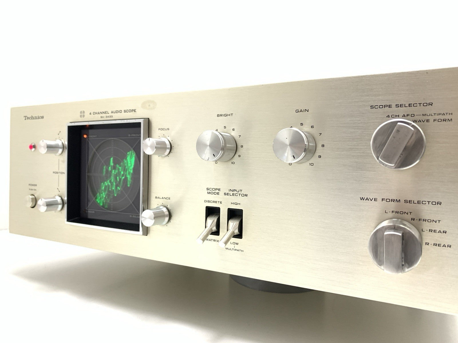 TECHNICS SH-3433 Audio Scope 4 Channel RARE Hi Fi Vintage 1973 WORK Good Look