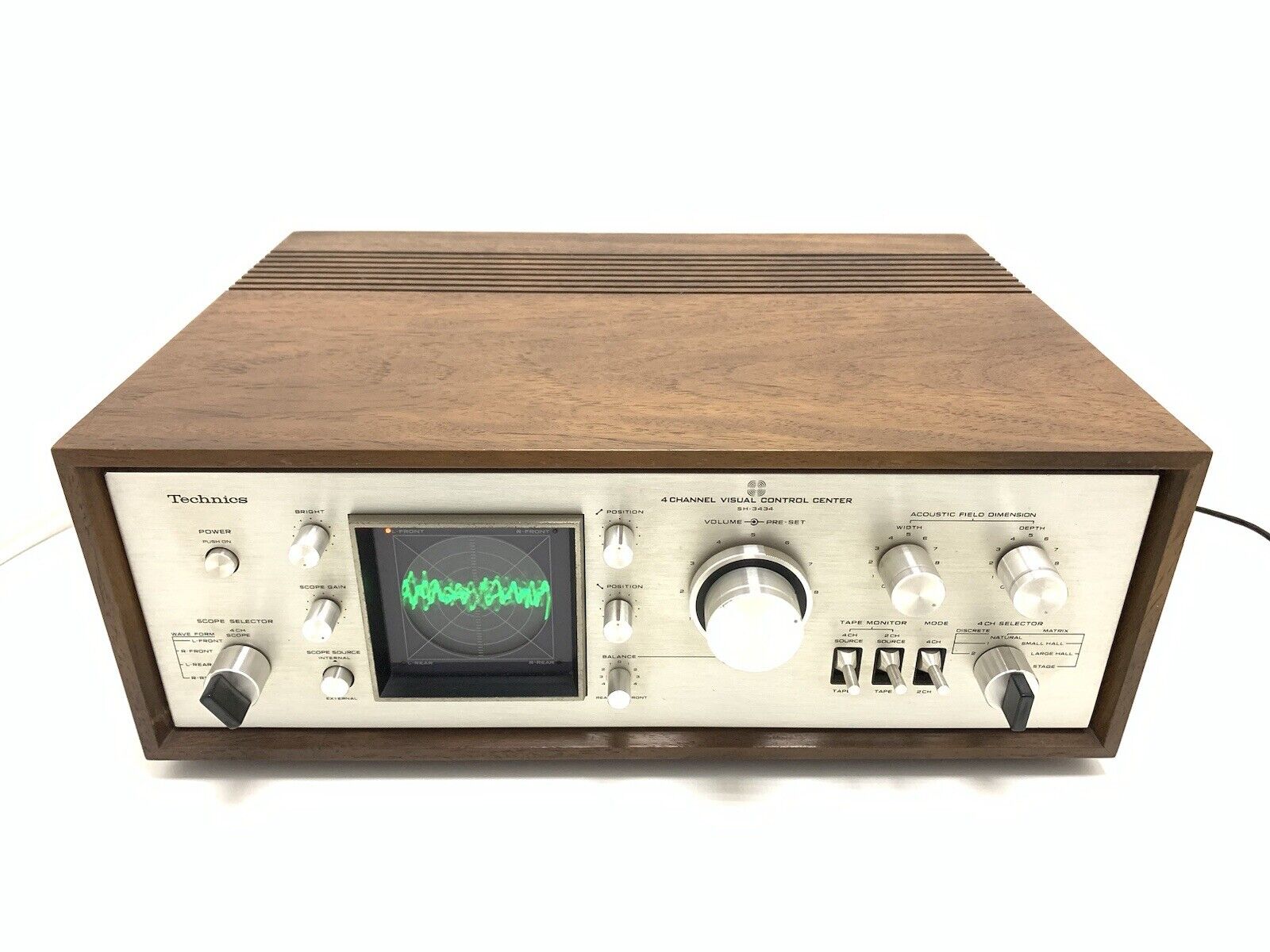 TECHNICS SH-3434 Audio Scope 4 Channel Remote SH-1010 Vintage 1973