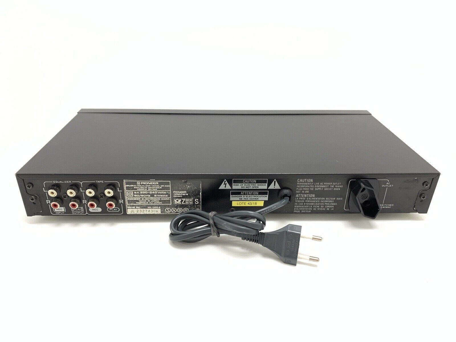 PIONEER GR 333 Stereo Graphic Equalizer 7 Bands Vintage 1989 Work HiFi Good Look