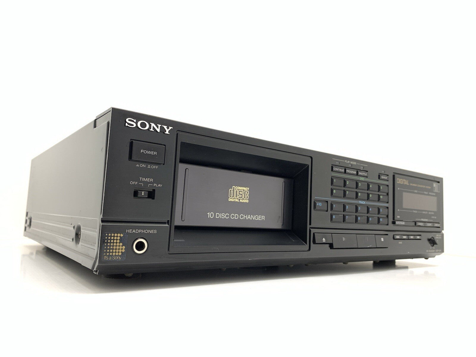 Sony Cdp C10 Compact Disc 10 CD Changer + Fernbedienung Vintage 1986 Work Good