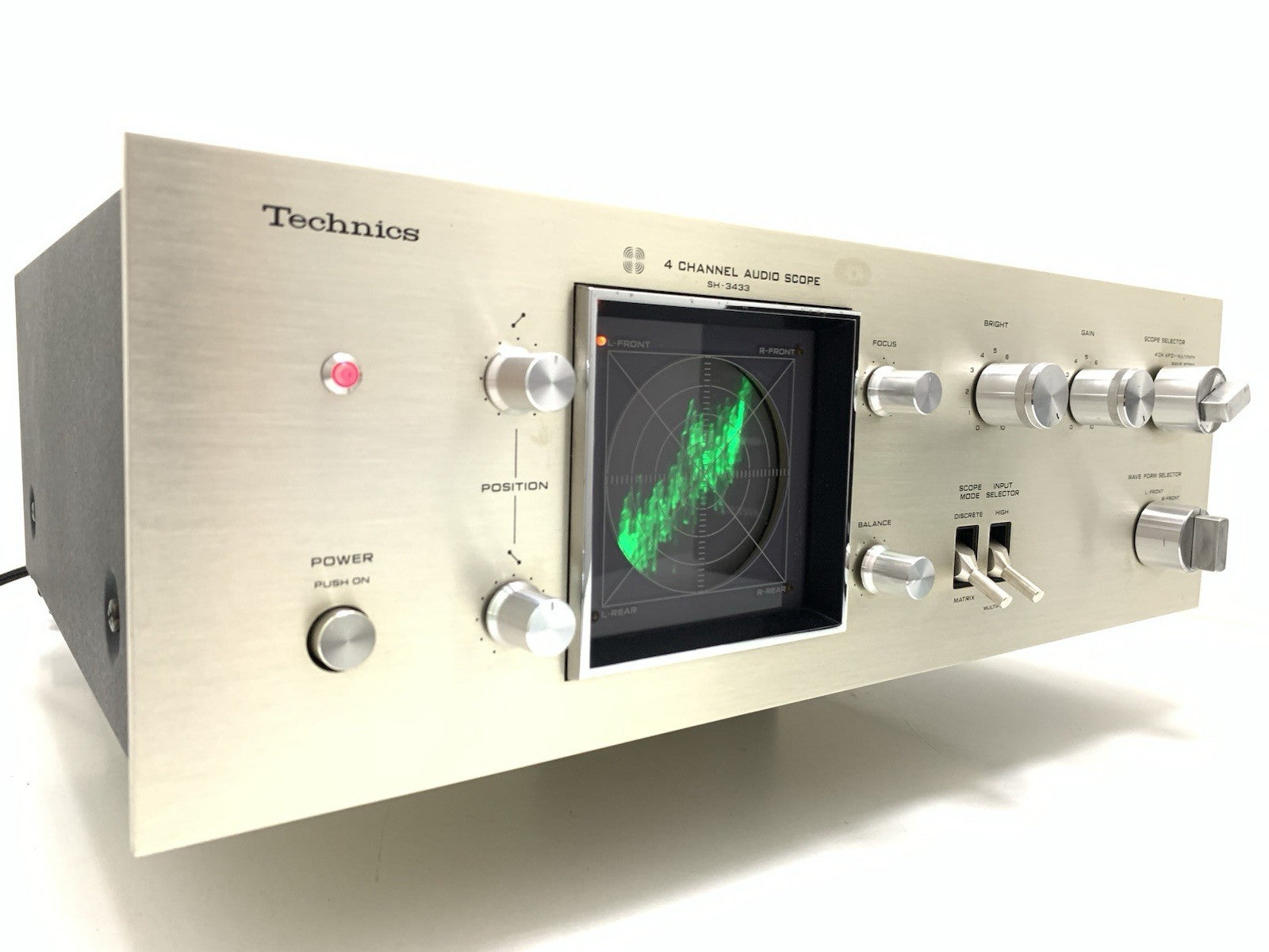 TECHNICS SH-3433 Audio Scope 4 Channel RARE Hi Fi Vintage 1973 WORK Good Look
